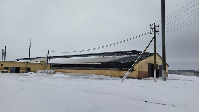 Ночной пожар в агрогородке Тихиничи