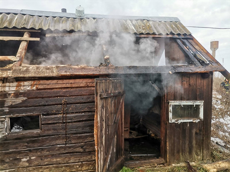 И снова пожар на Рогачевщине. В агрогородке Городец