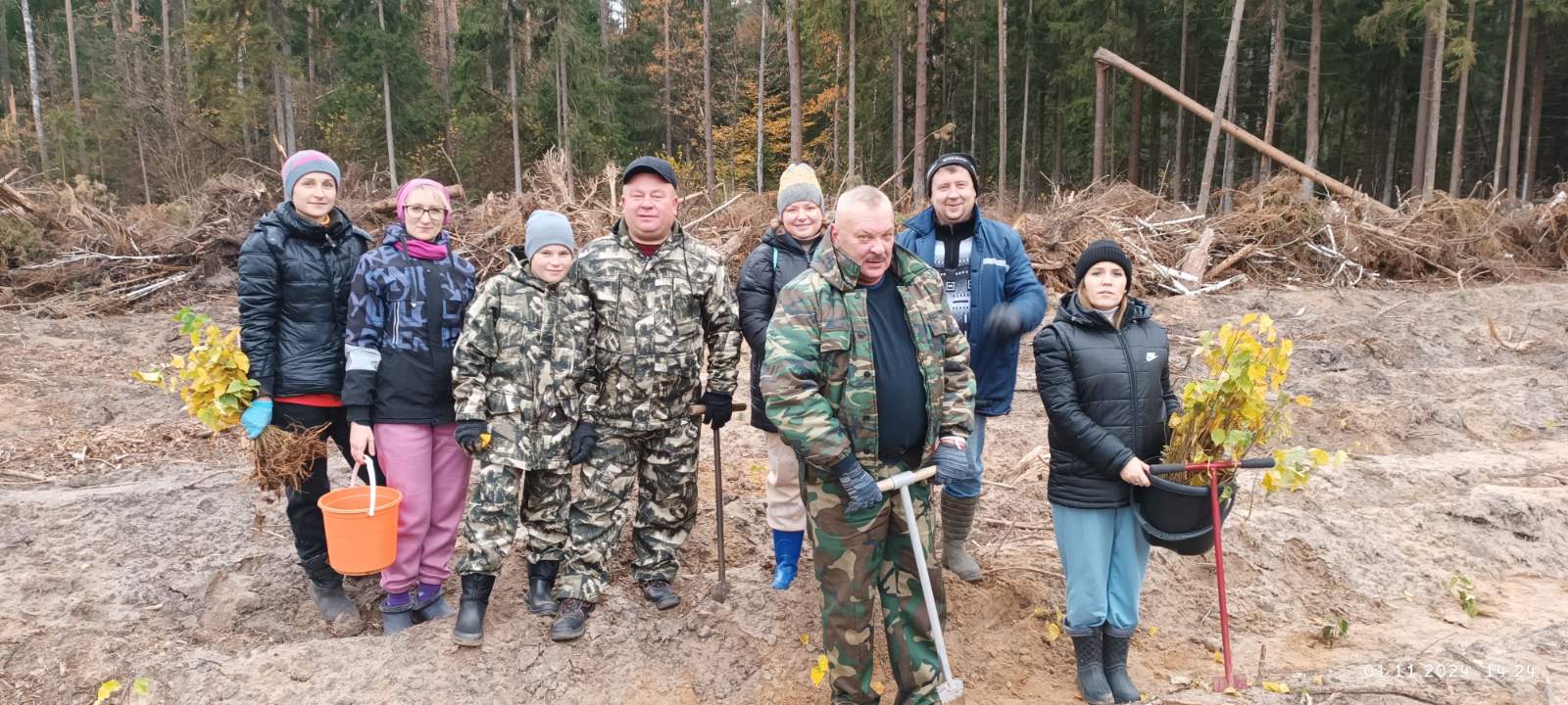 Тихиничане активно присоединились к акции «Дай лесу новае жыццё!»