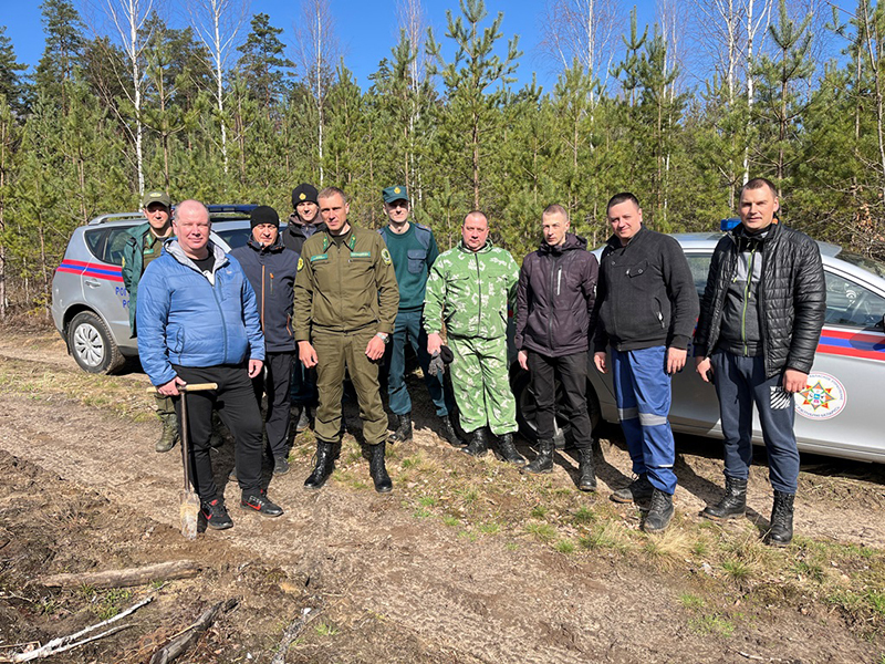Рогачевские спасатели приняли участие в добровольной общественной акции «Дай лесу новае жыццё»