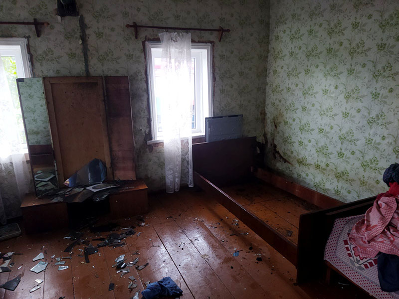 В Рогачевском районе в Зборове из-за молнии чуть не сгорел дом