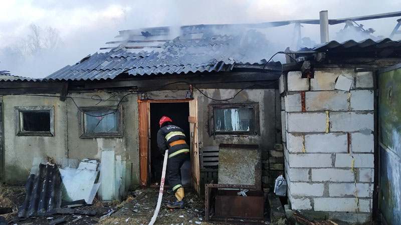 Рогачевский район: пожар в Заречье
