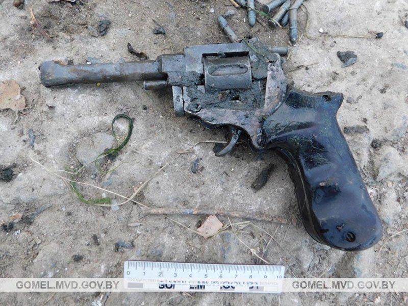 Под Гомелем рыбак вытащил из Сожа револьвер с патронами