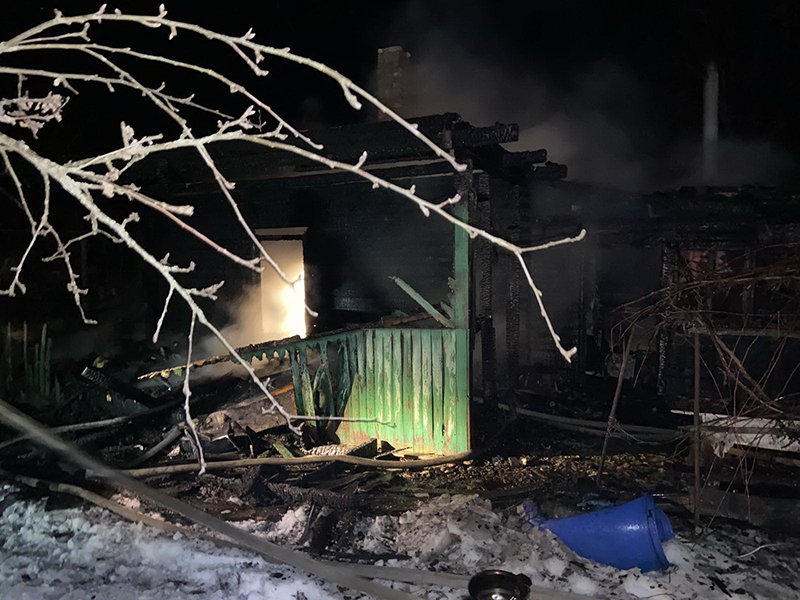 В Рогачевском районе произошли два пожара в один день